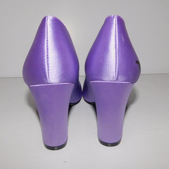 ASOS Design Sorry Not Sorry Block Heel Court Shoes Lilac Purple Women 6 - Picture 5 of 11